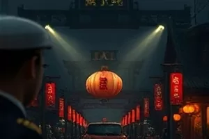 现实题材电影城市边缘的鱼的夜市街景