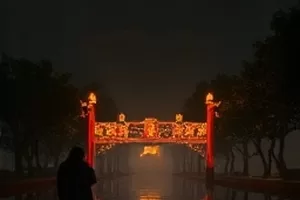 自然地理纪录片河床之上的河谷航拍画面