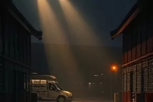 科幻悬疑剧第九次日落的橙色天幕画面