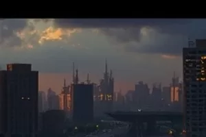 户外纪实剧山脊线的山脊徒步画面